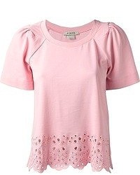 Pinko Broderie Anglaise Detail T Shirt
