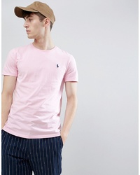 Polo Ralph Lauren Player Logo T Shirt In Light Pink