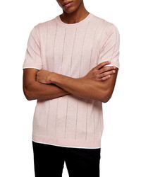 Topman Pointelle Short Sleeve Sweater