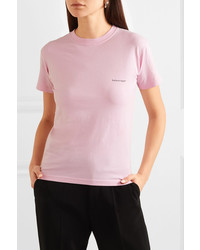 Balenciaga Printed Cotton Jersey T Shirt