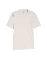 Brunello Cucinelli Slim Fit Chest Logo T Shirt In Light Pink At Nordstrom