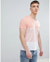 Esprit T Shirt With Pink Block Stripe