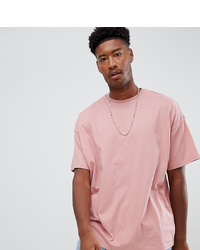 ASOS DESIGN Tall Organic Oversized Fit T Shirt With Crew Neck In Pink