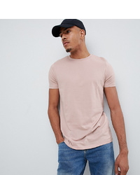 ASOS DESIGN Tall Organic T Shirt With Crew Neck In Beige