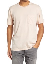 Billy Reid Washed Organic Cotton Pocket T Shirt In Blush At Nordstrom