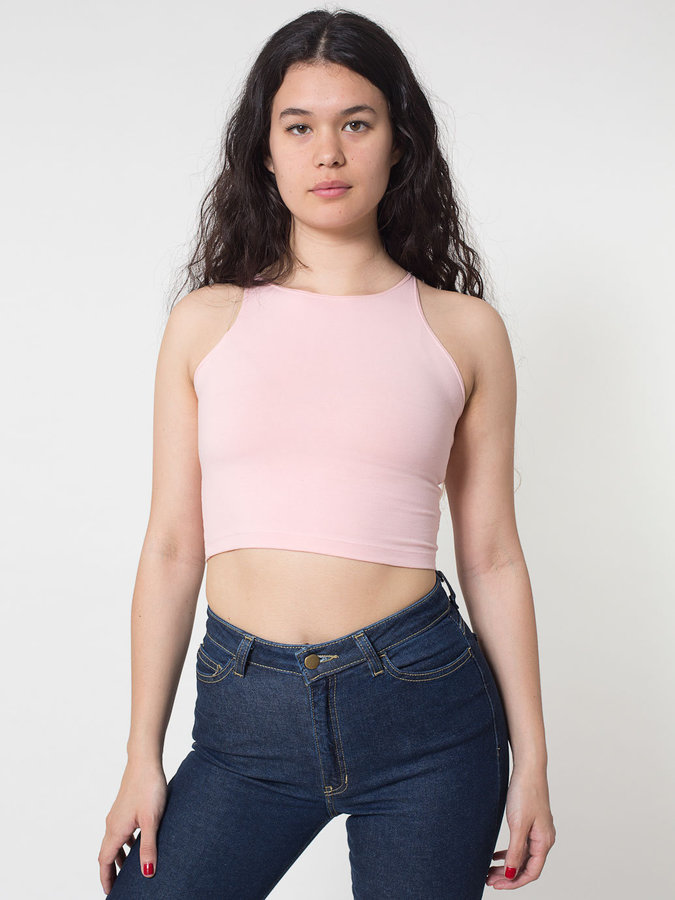 American Apparel Cotton Spandex Sleeveless Crop Top | Where to buy ...