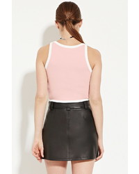 Forever 21 Contrast Trimmed Cropped Tank