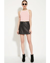 Forever 21 Contrast Trimmed Cropped Tank