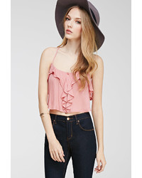 Forever 21 Ruffle Cropped Cami Top
