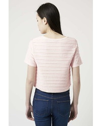 Topshop 3d Cropped Scallop Tee