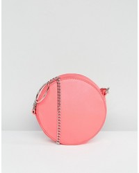 Asos Round Cross Body Bag With Ring Detail Chain