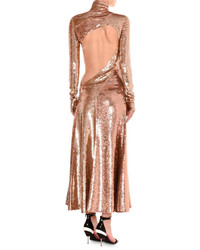 Emilio Pucci Sequined Asymmetric Cutout Gown