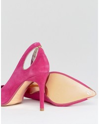 Ted Baker Jesamin Pink Suede Bow Cutout Pumps