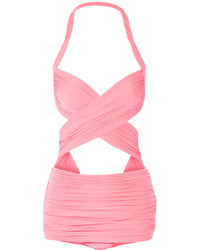 Pink Cutout Swimsuit