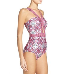 Laundry by Shelli Segal Mayan Escape Cutout One Piece Swimsuit
