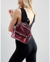 Missguided Transparent Glitter Backpack