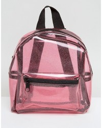 Missguided Transparent Glitter Backpack