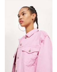 Topshop Bubblegum Pink Boxy Denim Jacket