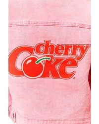Forever 21 Cherry Coke Acid Wash Denim Jacket