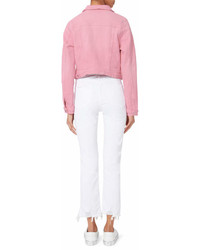 Cotton Citizen Pink Cropped Jean Jacket