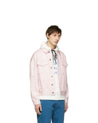 DOUBLE RAINBOUU Pink Denim Oversized Double Jacket