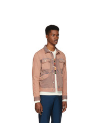 Ps By Paul Smith Pink Denim Rider Jacket