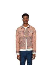 Ps By Paul Smith Pink Denim Rider Jacket