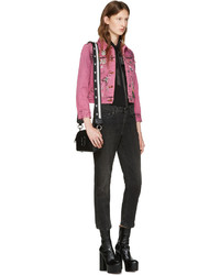 Marc Jacobs Pink Shrunken Denim Jacket