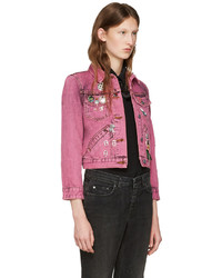 Marc Jacobs Pink Shrunken Denim Jacket