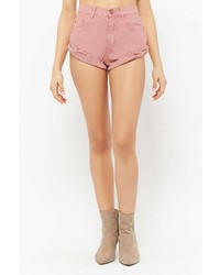 Forever 21 Cuffed Asymmetrical Denim Shorts