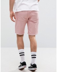 Asos Denim Shorts In Slim Light Pink