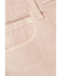 J Brand Frayed Denim Shorts Pastel Pink