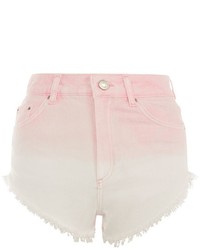Topshop Moto Pink Ombre Kiri Shorts