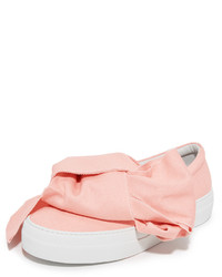 Pink Denim Slip-on Sneakers