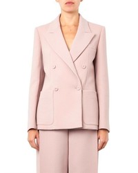 Barbara Casasola Double Breasted Crepe Blazer