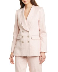 Tailored by Rebecca Taylor Double Breasted Slub Suiting Jacket