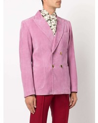 Gucci Double Breasted Suede Blazer