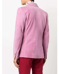 Gucci Double Breasted Suede Blazer