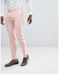 Farah Smart Farah Skinny Suit Trousers In Pink