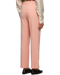 Casablanca Pink Merino Wool Pleated Trousers