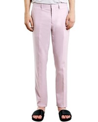 Topman Pink Skinny Fit Suit Trousers