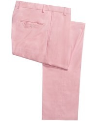 Hickey Freeman Solid Fancy Pants Stretch Cotton