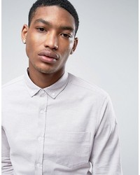 Asos Casual Regular Fit Oxford Shirt In Dusty Pink
