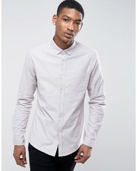 Asos Casual Regular Fit Oxford Shirt In Dusty Pink