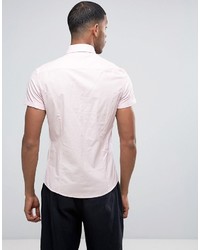 Asos Casual Skinny Oxford Shirt In Pink