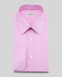 Charvet Check Dress Shirt Pink