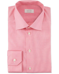 Eton Contemporary Fit Micro Check Dress Shirt Pink