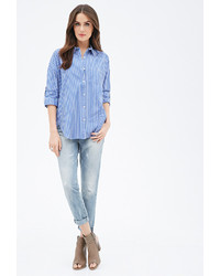 Forever 21 Contemporary Striped Button Down Shirt