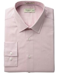 Haggar Fitted Mechanical Stretch Solid Long Sleeve Dress Shirt
