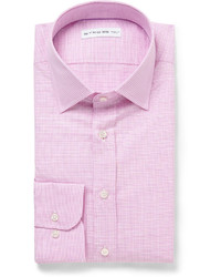 Etro Graph Checked Cotton And Linen Blend Shirt